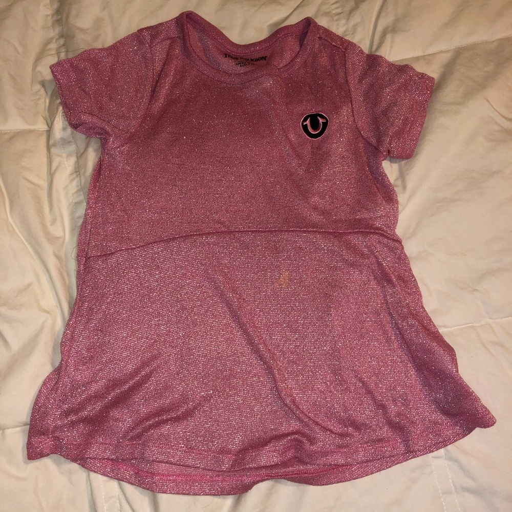 True Religion Girls Sparkly T Shirt Size 7
